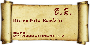 Bienenfeld Román névjegykártya
